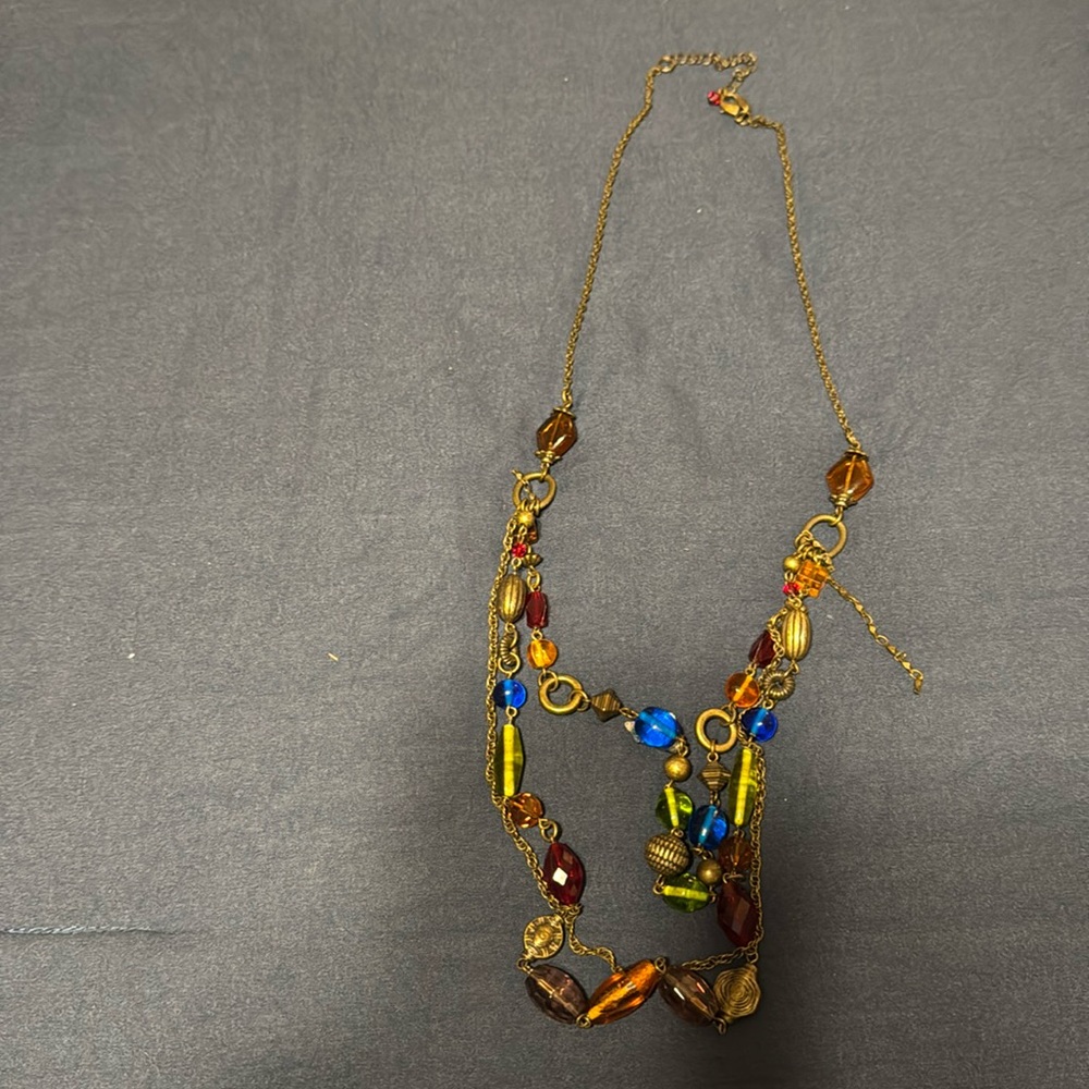 Multicolor vintage inspired Beaded Necklace
